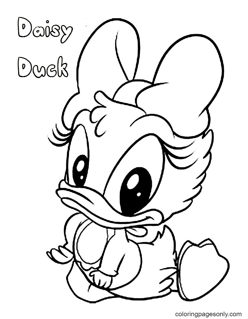 Dibujo para colorear Daisy Duck imprimible