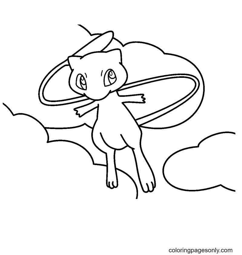 Free Coloring Page 31 Mar 2022 Mew Pokemon