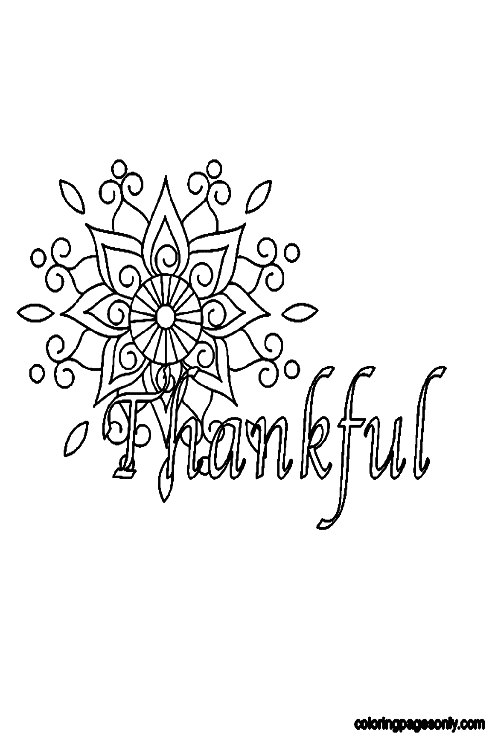 Printable Thanhkful Coloring Pages