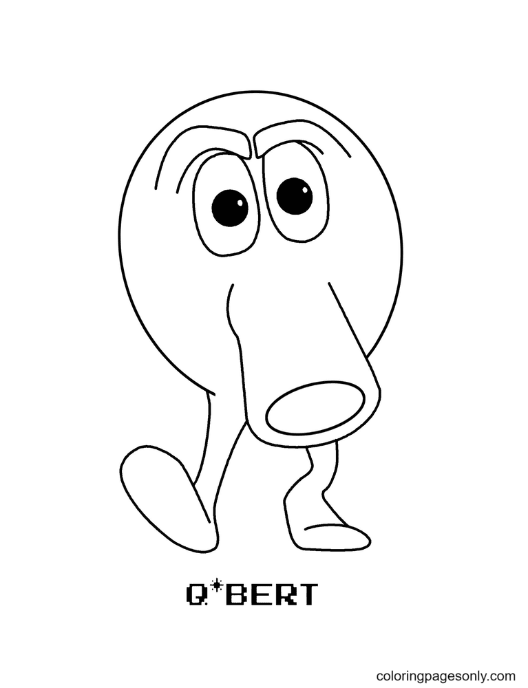 qbert coloring pages from wreck it ralph