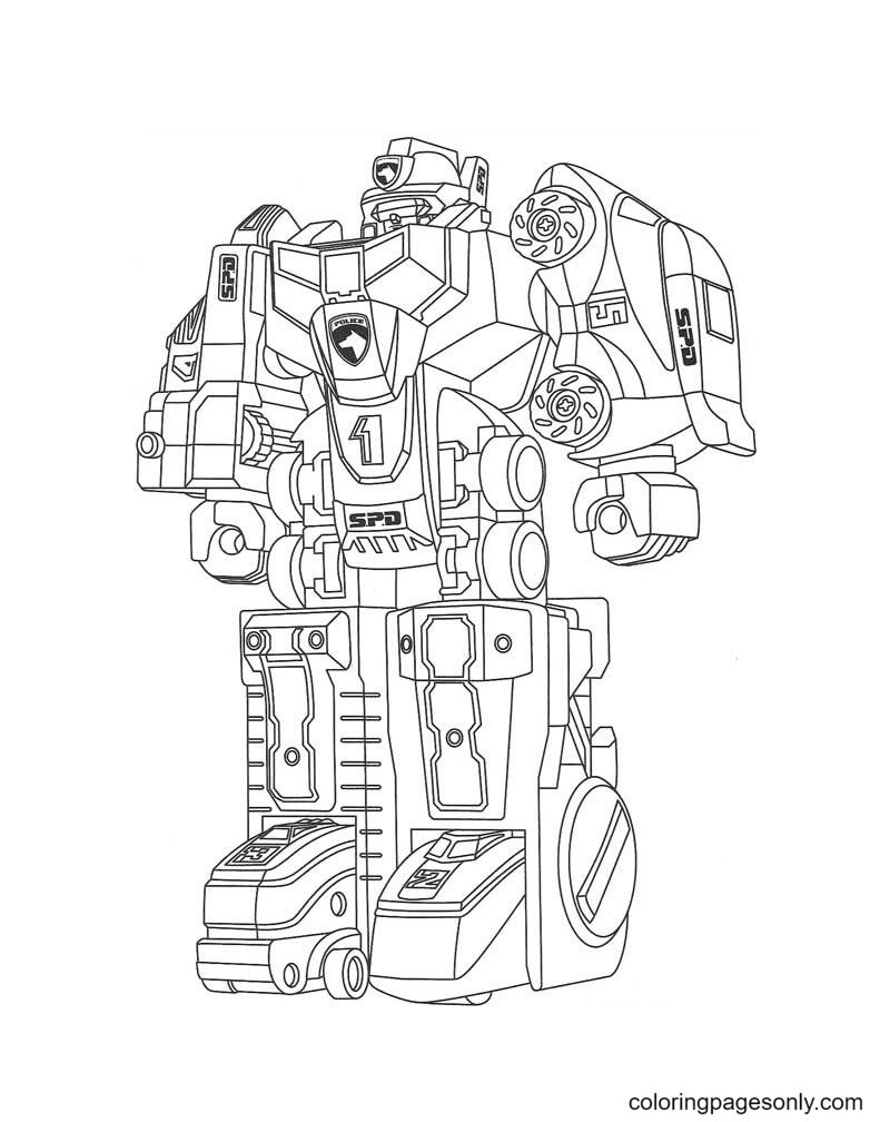 Pagina da colorare di Ranger Transformer