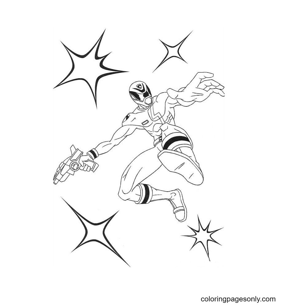 Ranger with a blaster Coloring Page