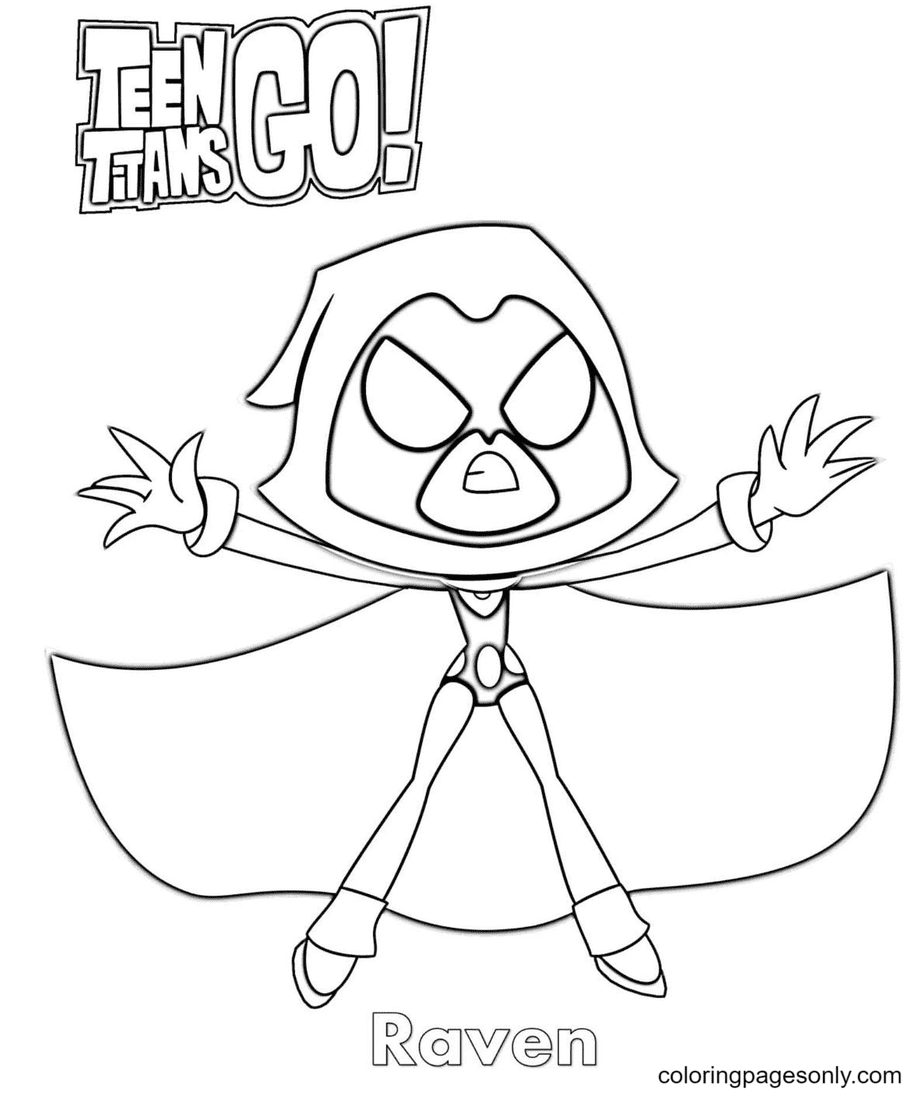 Raven From Teen Titans Go Coloring Pages