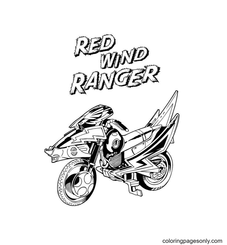 Red Wind Ranger Coloring Page