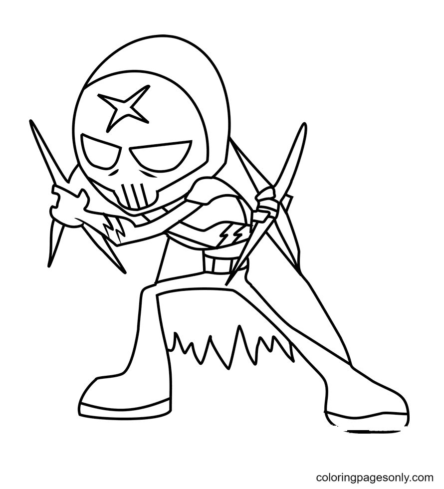 Red X Coloring Page