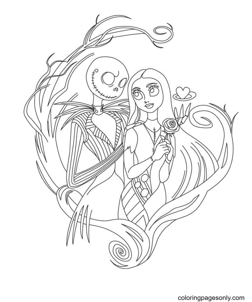 Nightmare Before Christmas Coloring Pages Coloring Pages For Kids And 