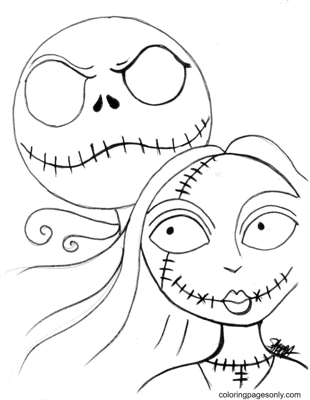 Sally And Jack from Nightmare Before Christmas