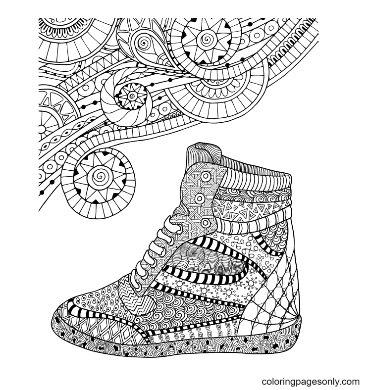 Shoe Coloring Pages Coloring Pages For Kids And Adults