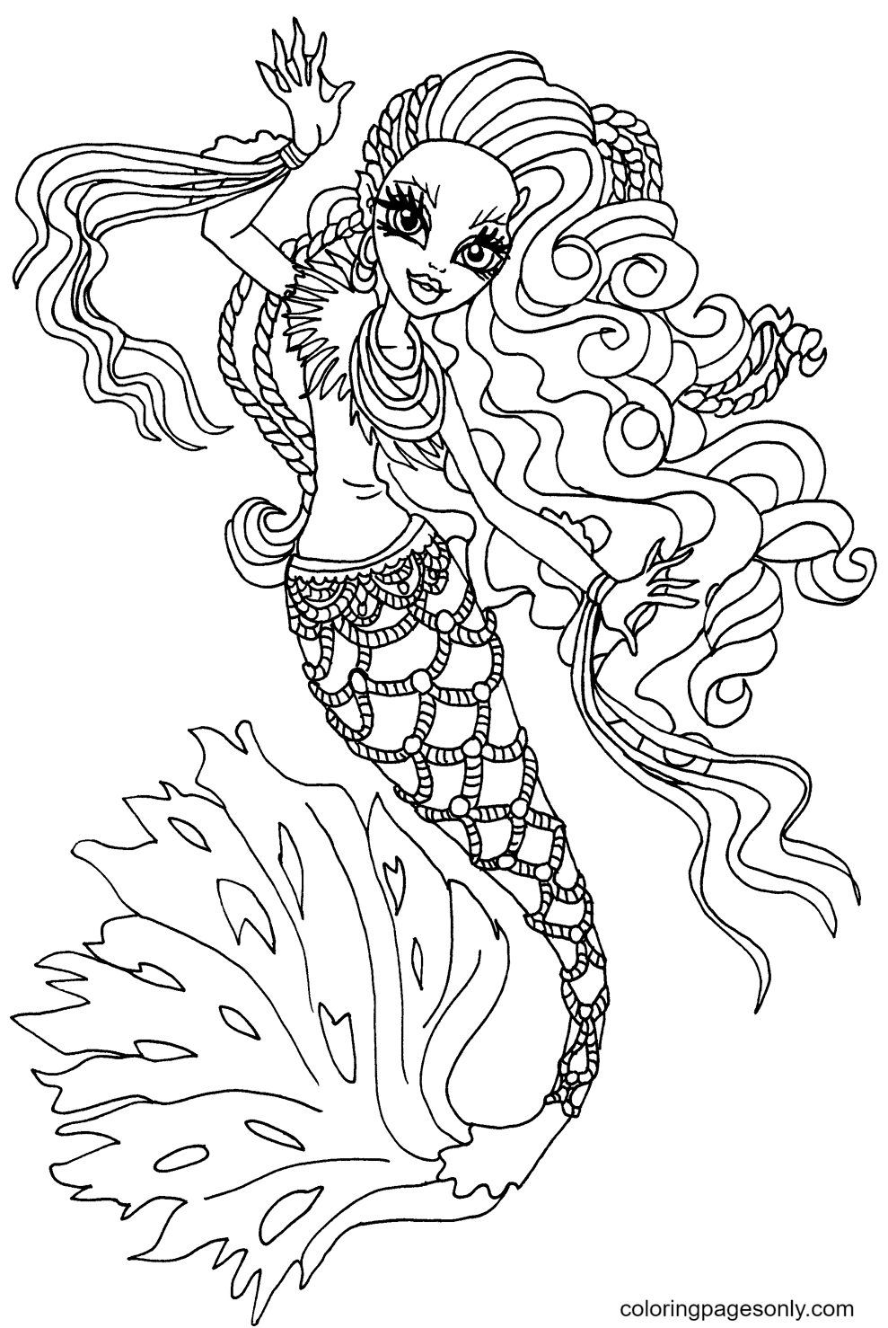 Sirena Von Boo Coloring Page