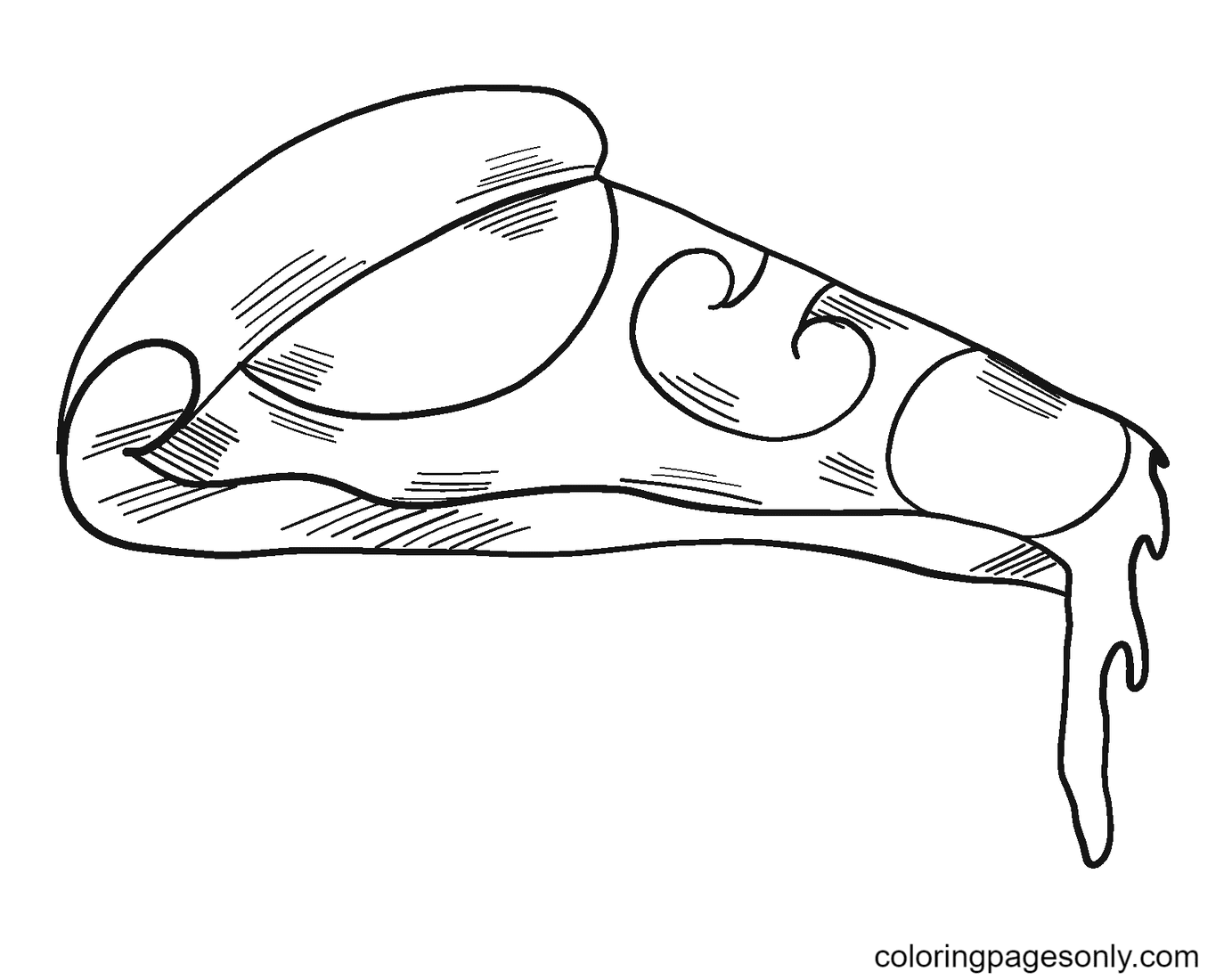Slice of Pizza Coloring Pages