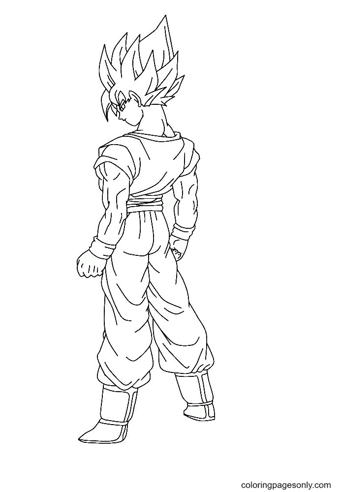 Son Gokoh Coloring Pages - Son Goku Coloring Pages - Coloring Pages For  Kids And Adults