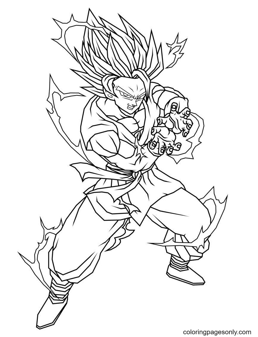 SonGoku Dragon Ball Z Coloring Pages - Son Goku Coloring Pages