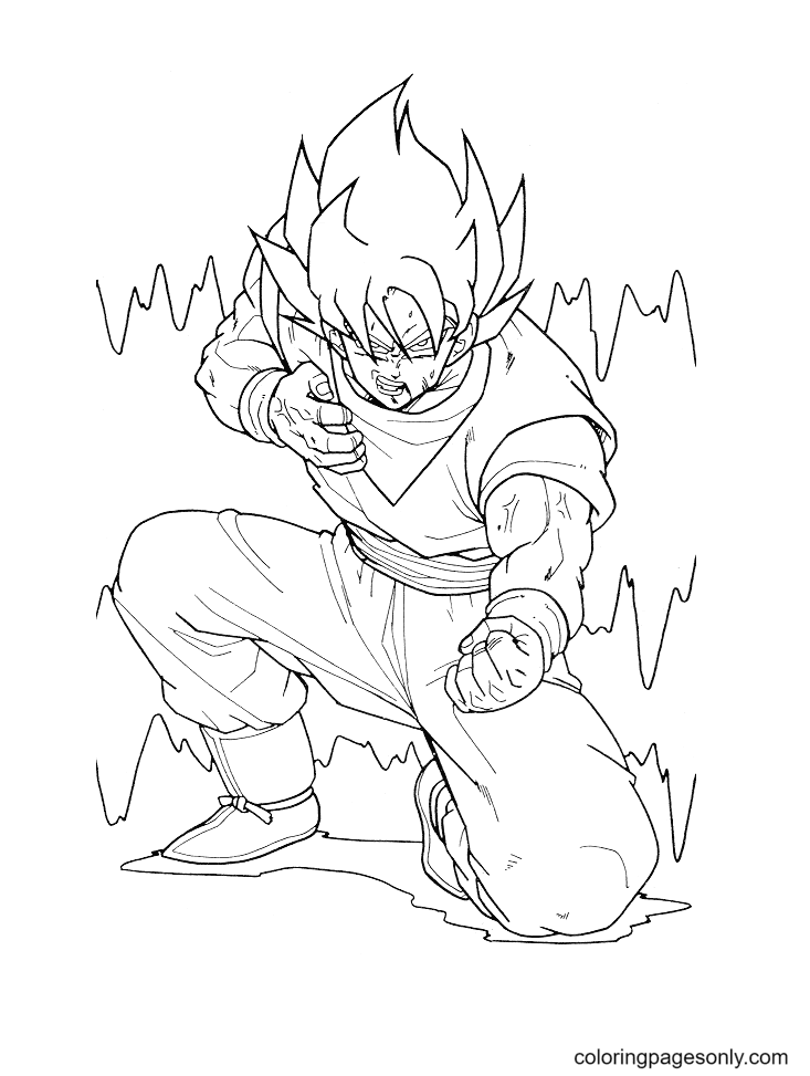 SonGoku Dragon Ball Z Coloring Pages