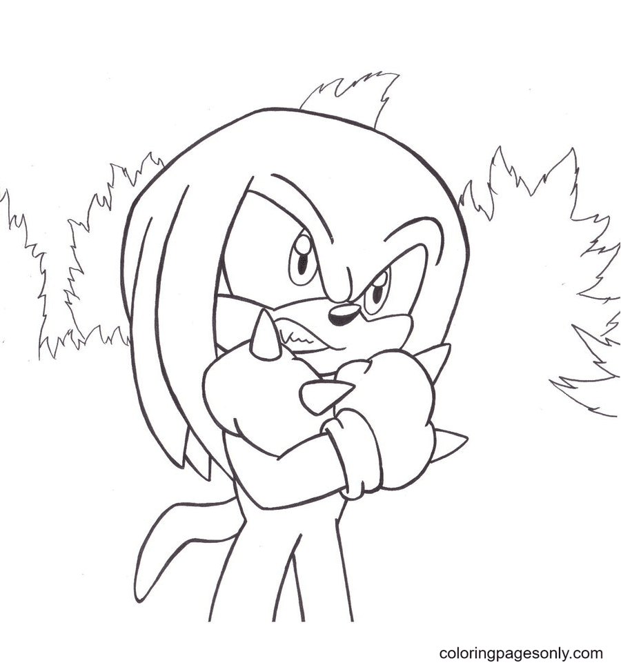Sonic And Knuckles Fighting Coloring Pages Coloring Pages