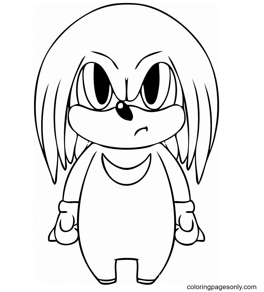 Knuckles Sonic Coloring Pages