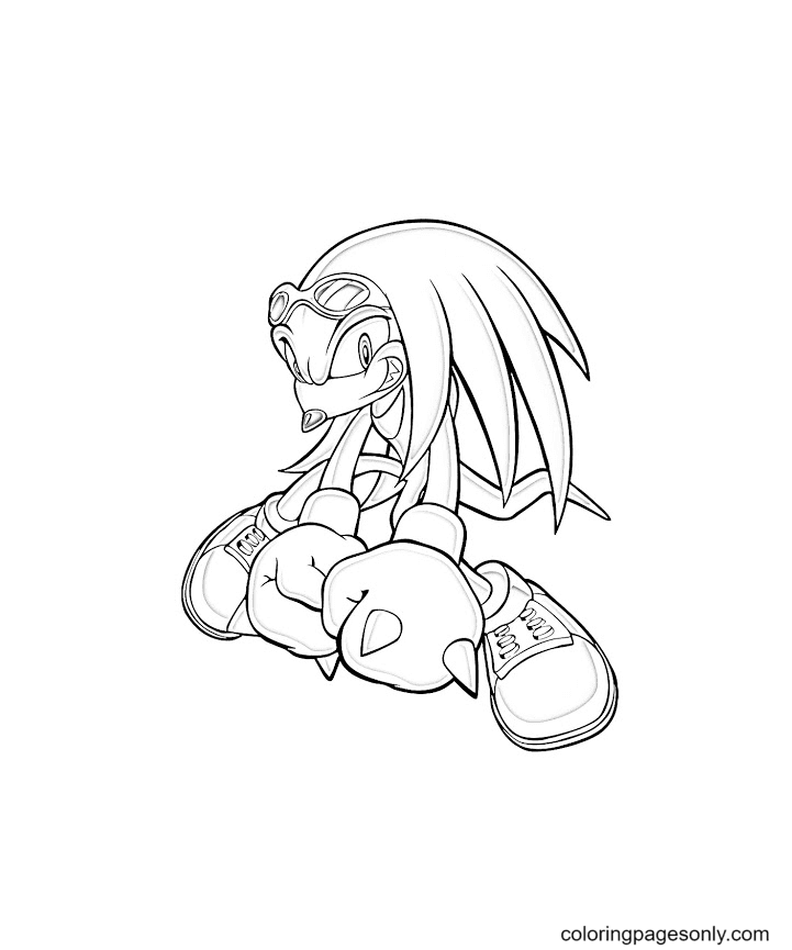 Super Knuckles Coloring Page