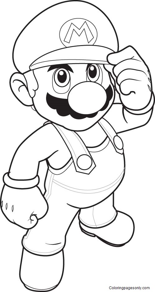 Mario Página Para Colorear