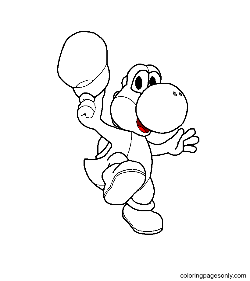 Super Yoshi Coloring Pages