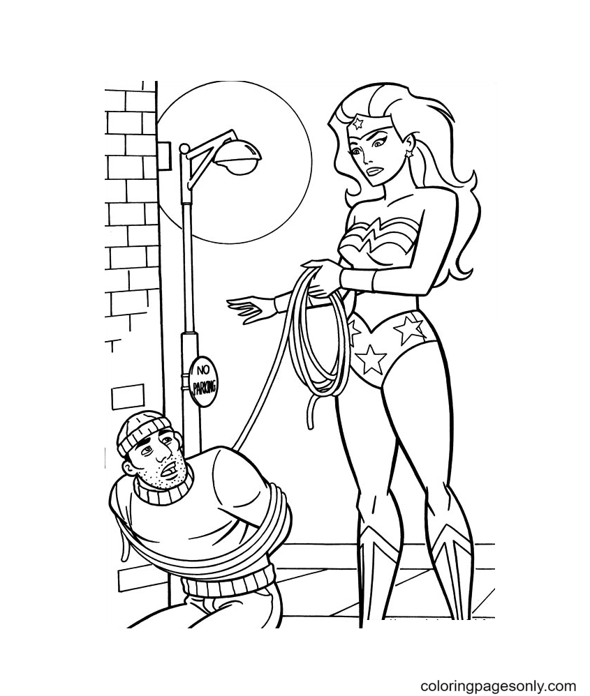 Superhero girl in the world Coloring Pages