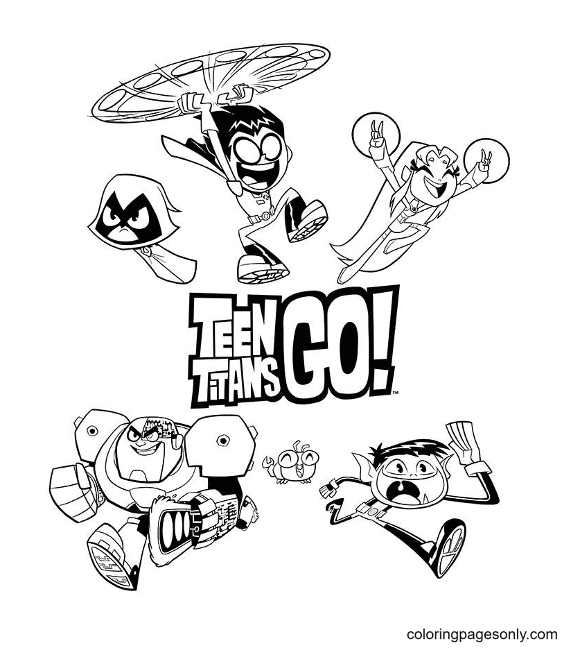 Teen Titans Go Free Coloring Pages