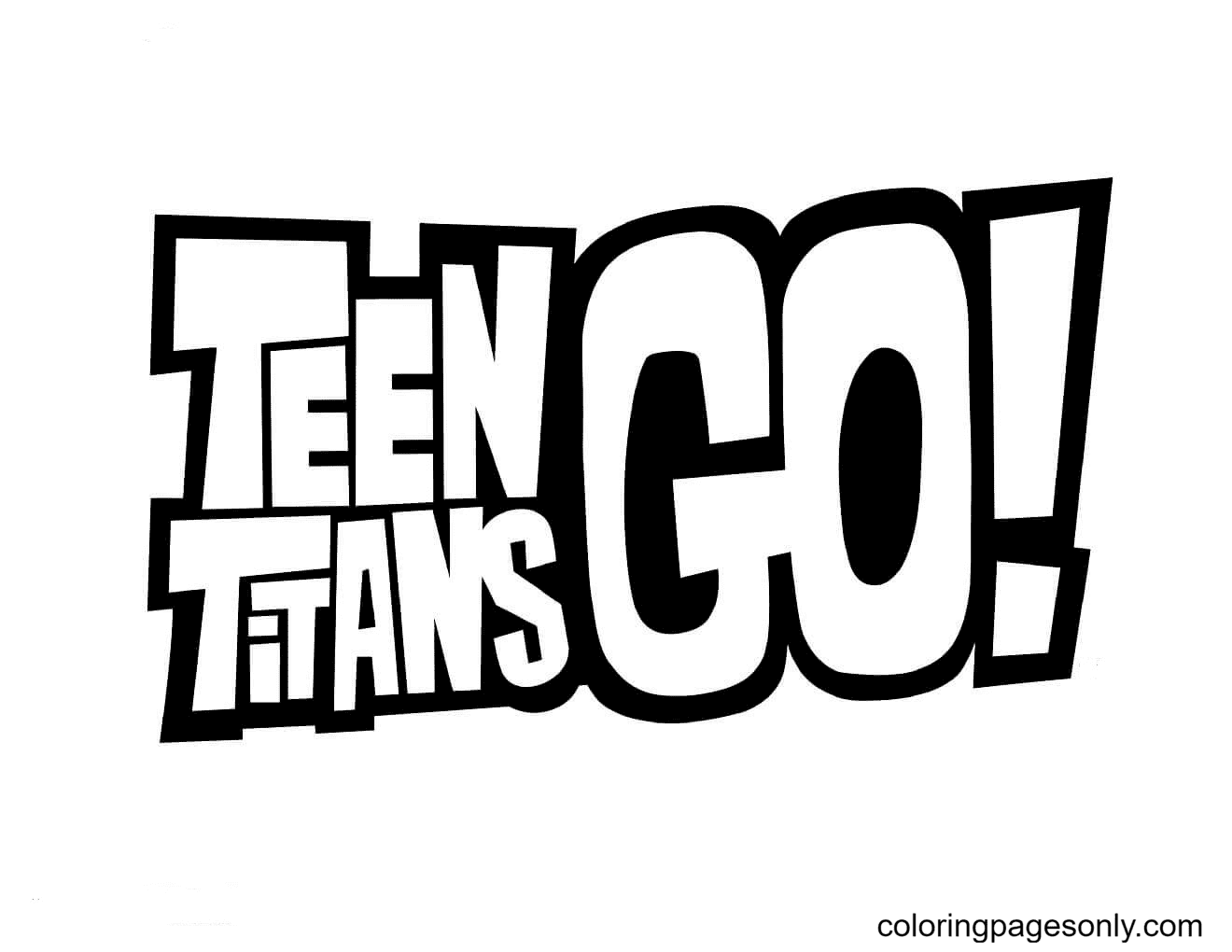 Teen Titans Go Logo Coloring Page