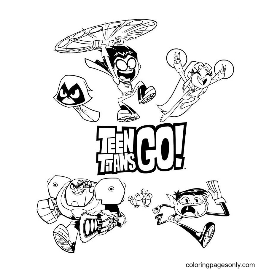 teen titan coloring pages