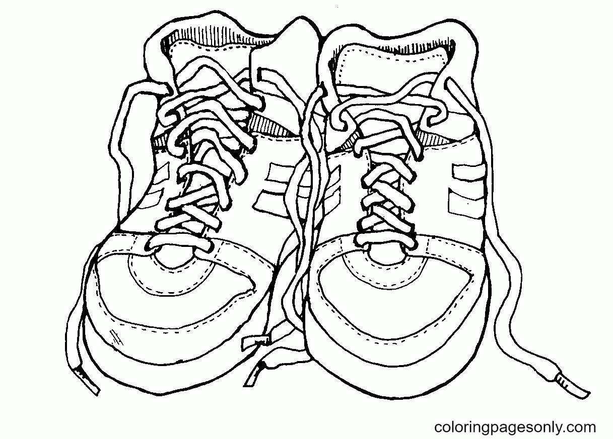 Tennis Shoe Coloring Pages