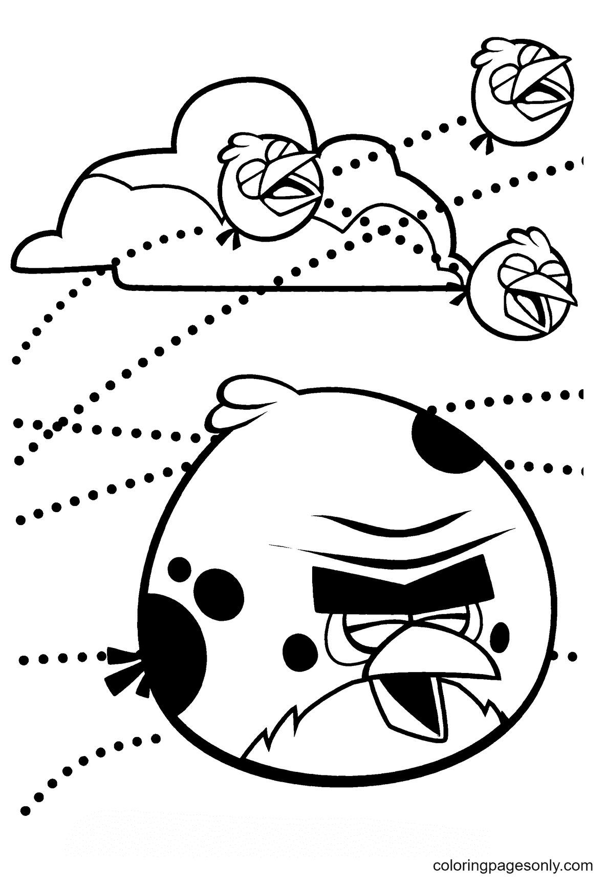 Terence and the Blues Birds Coloring Page