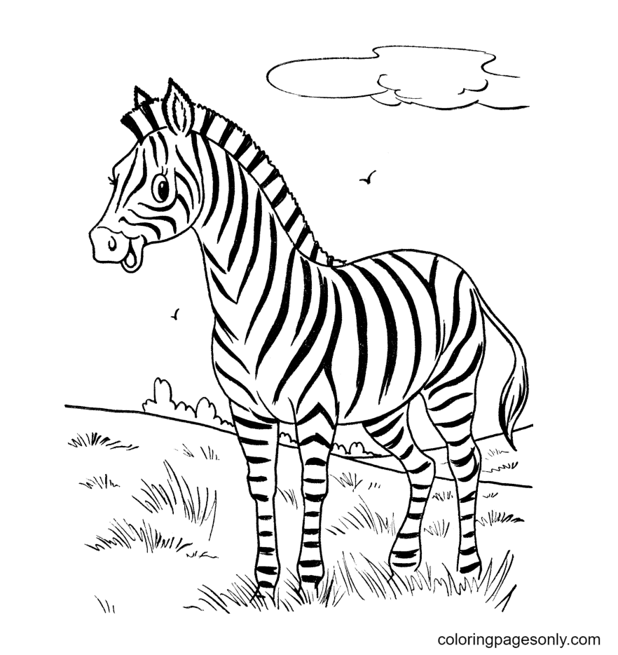 Милая зебра из мультфильма "Зебра"