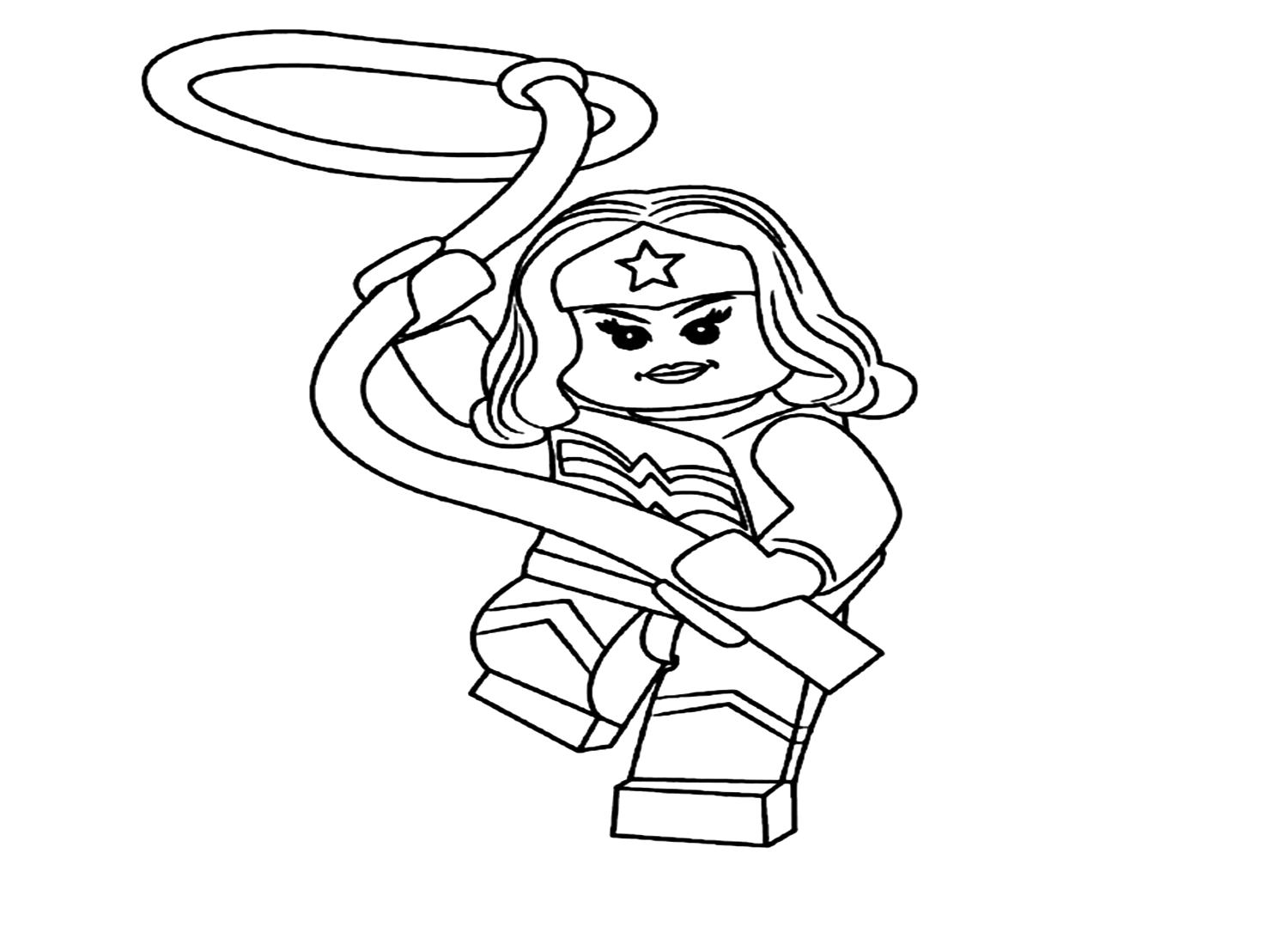 The Lego Lasso Wonder Woman Coloring Pages