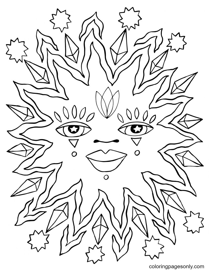 The Sun Printable Coloring Pages