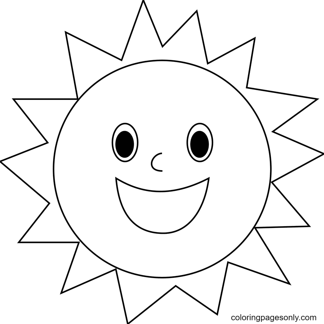 The Sun is Smiling Coloring Pages