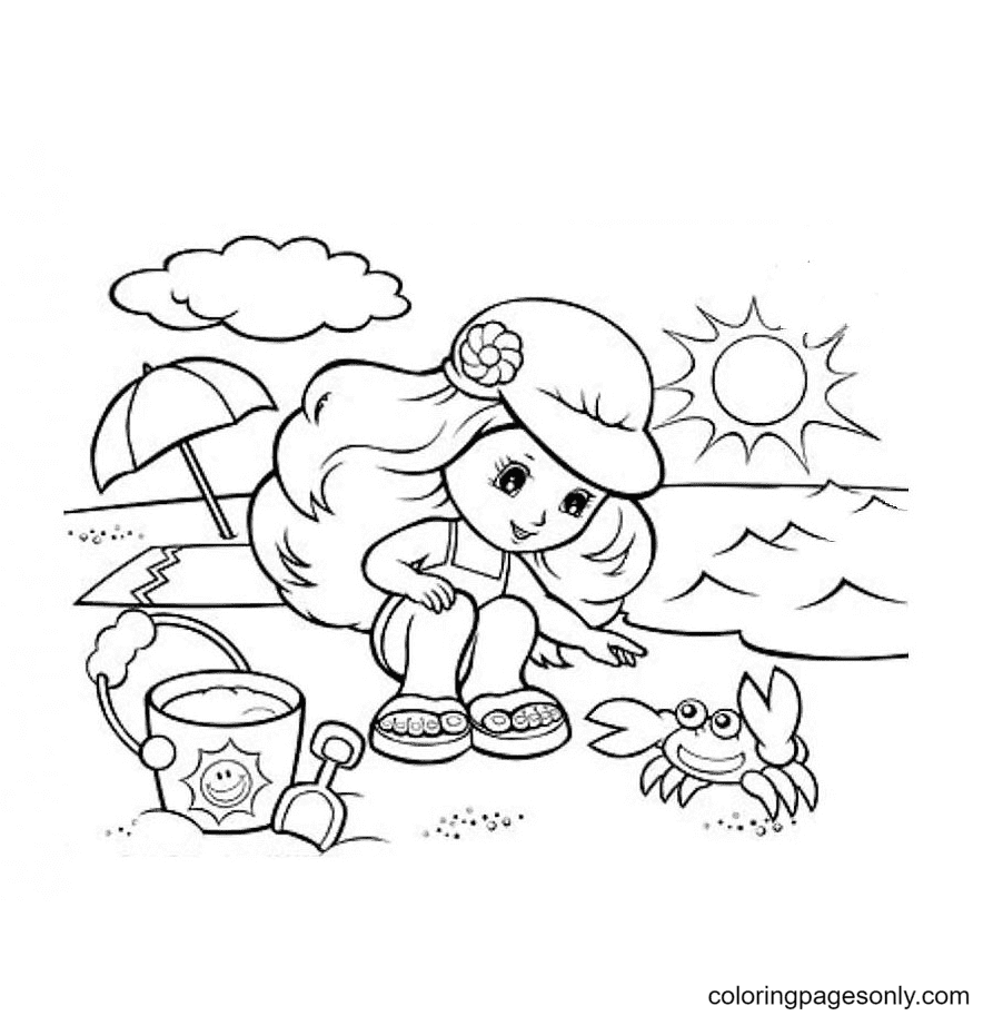 The Sun on the Sea Coloring Page