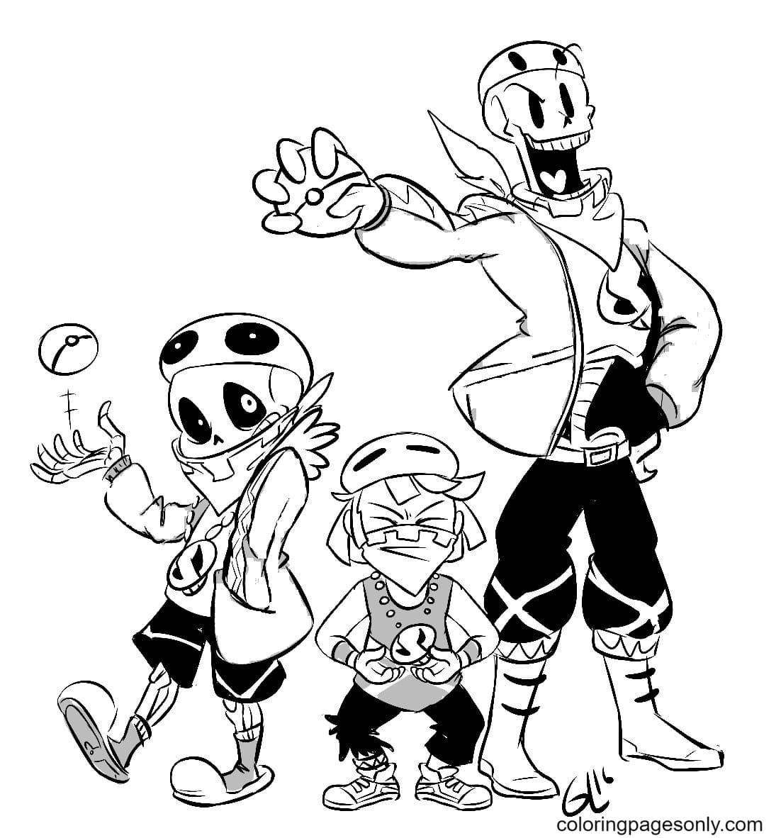 The original Team Skull Coloring Page