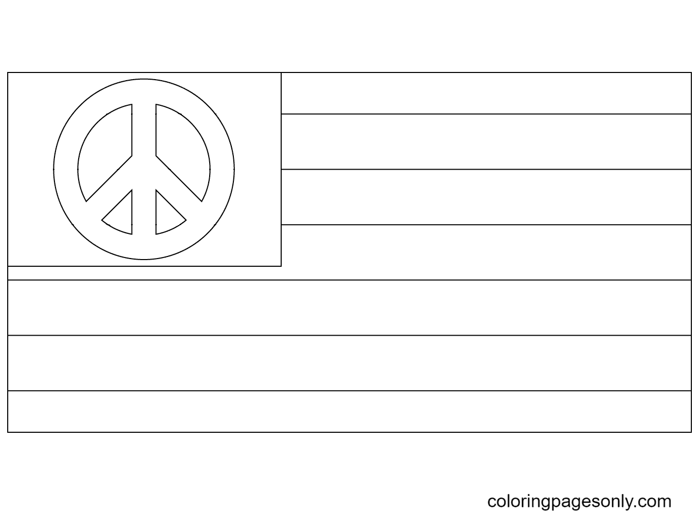 Флаг мира США в Международный день мира