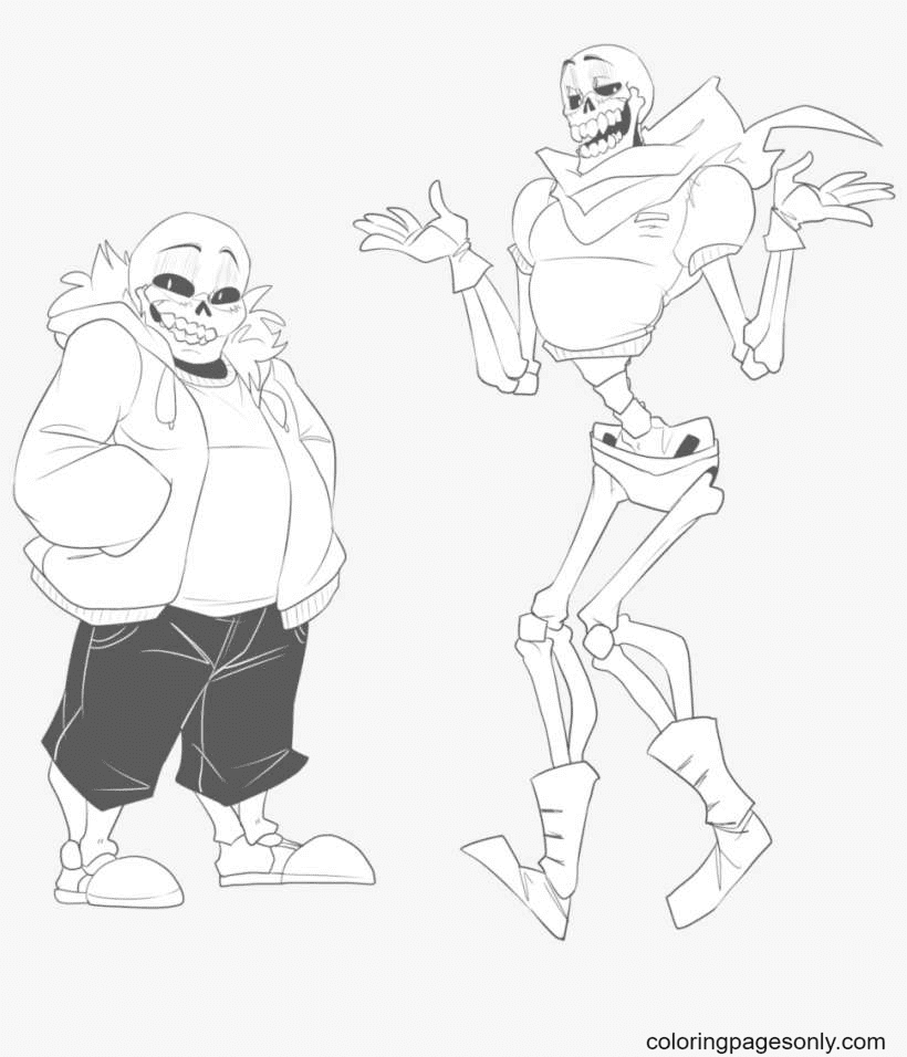 sans and papyrus png