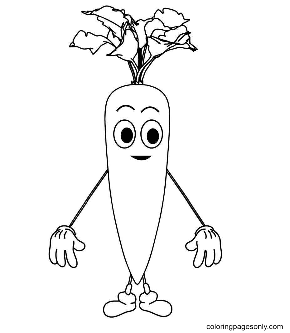 Sehr süße Cartoon-Karotte von Carrot
