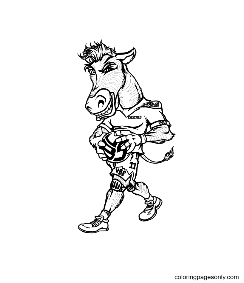 Volleybragswag Zebra Coloring Pages