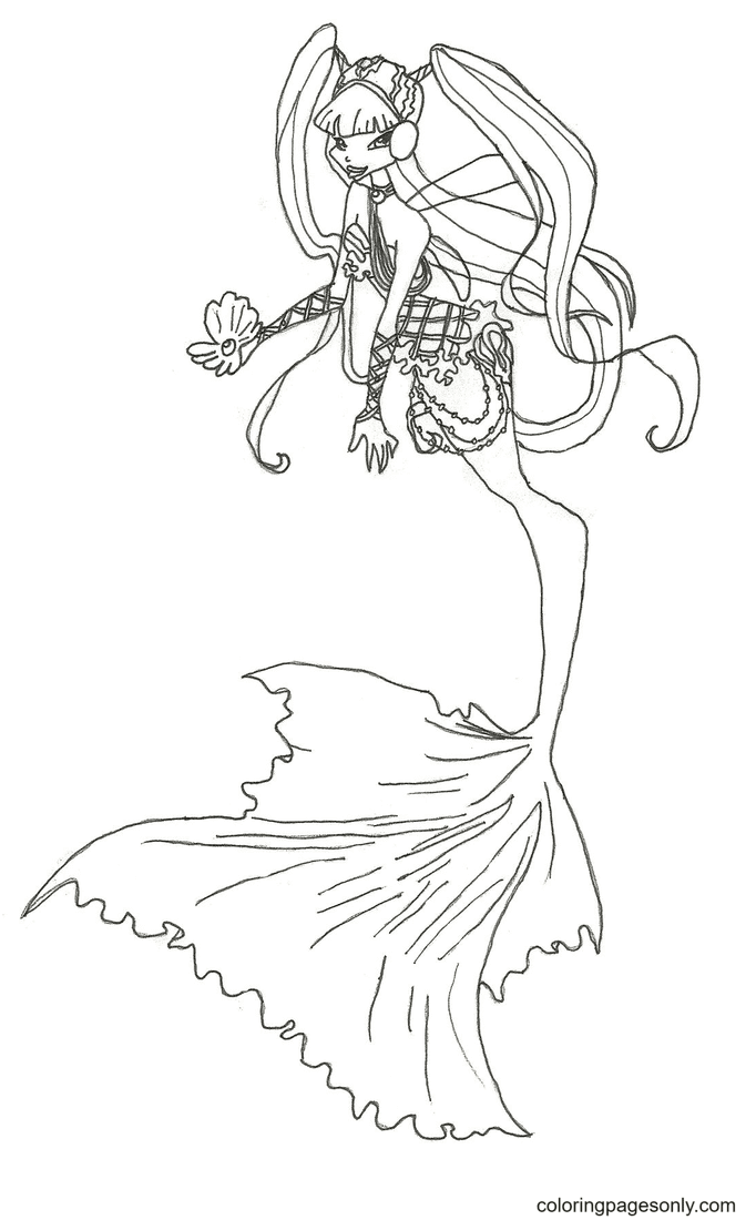 Winx Club Mermaid Musa Coloring Page