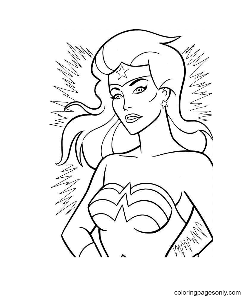 Wonder Woman Crown Coloring Page