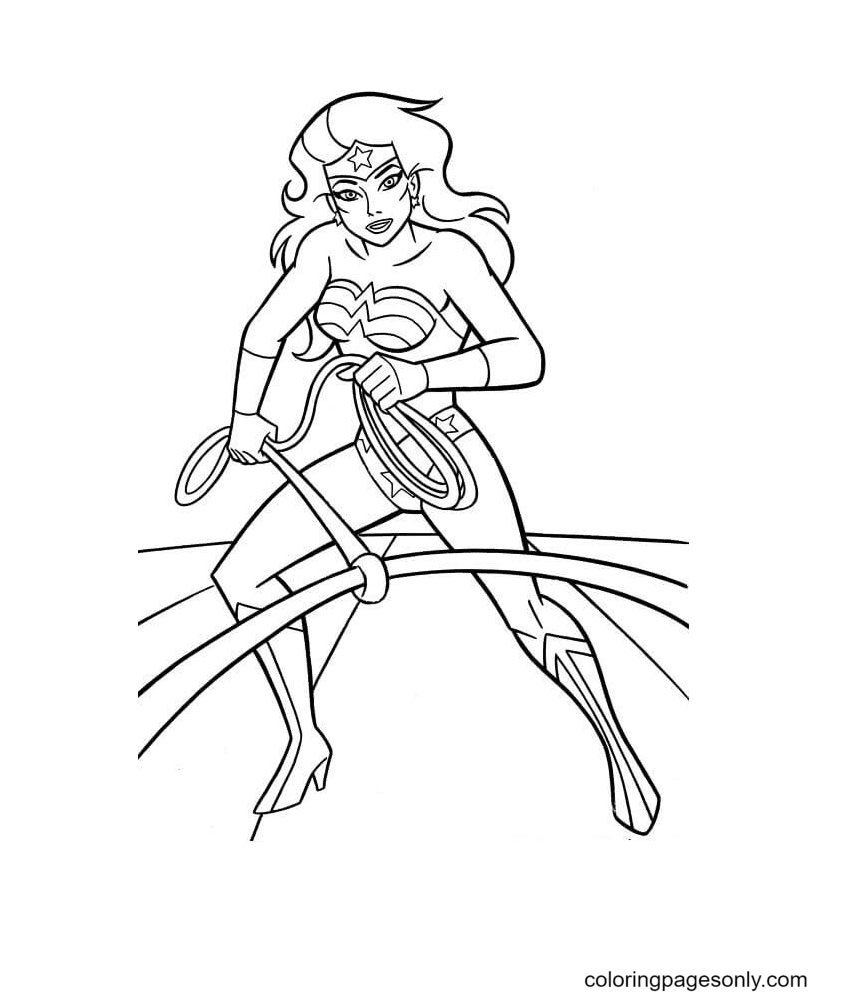 Wonder Woman Lasso Of Hestia Coloring Page