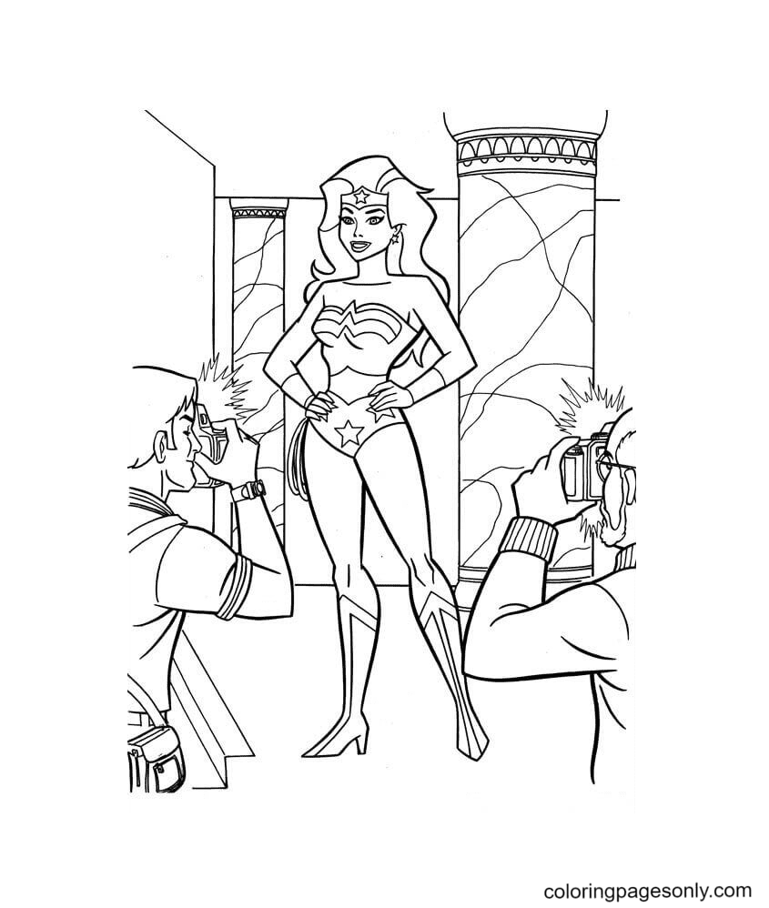 Wonder Woman Model Coloring Pages