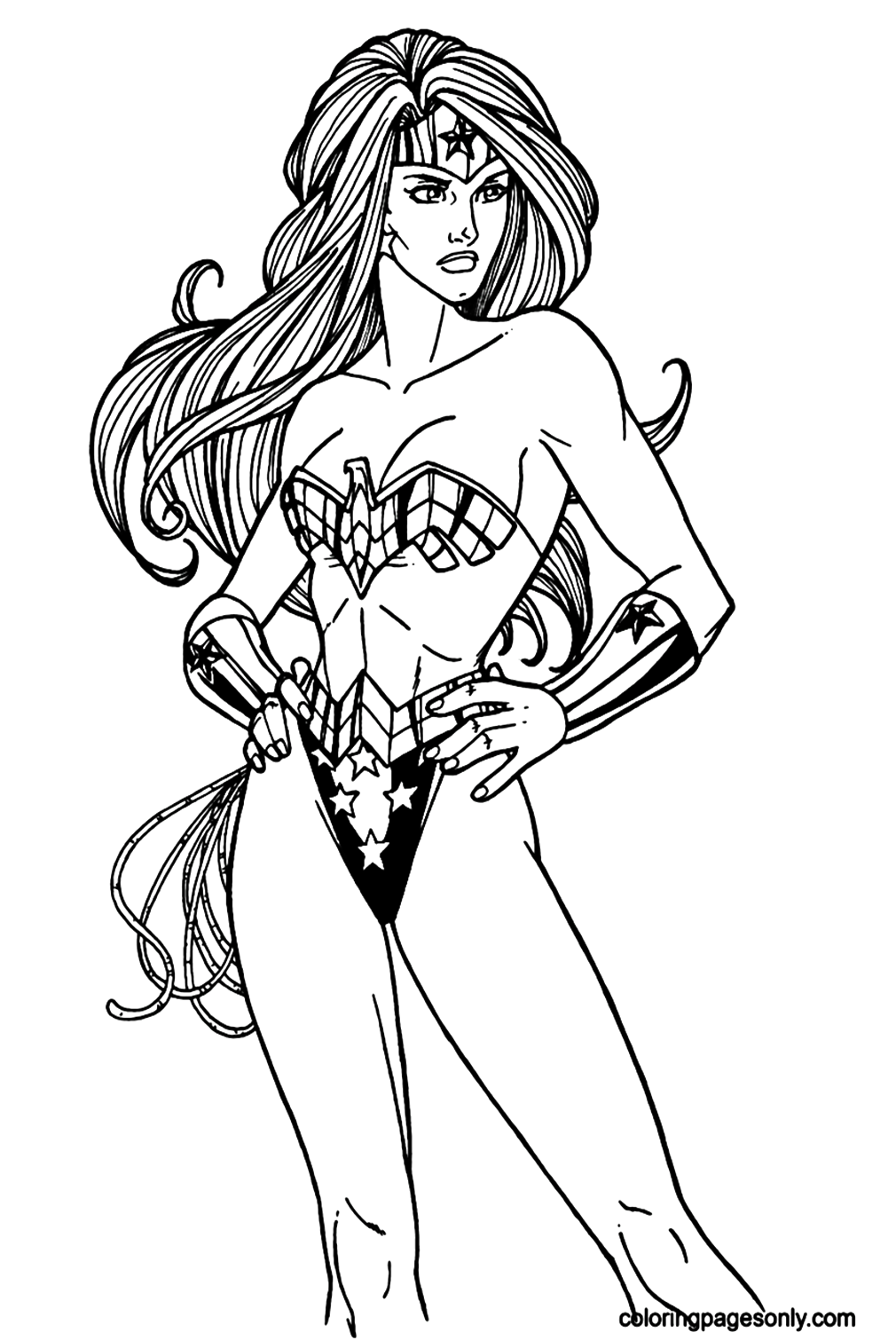 Wonder Woman From DC Comics Coloring Pages