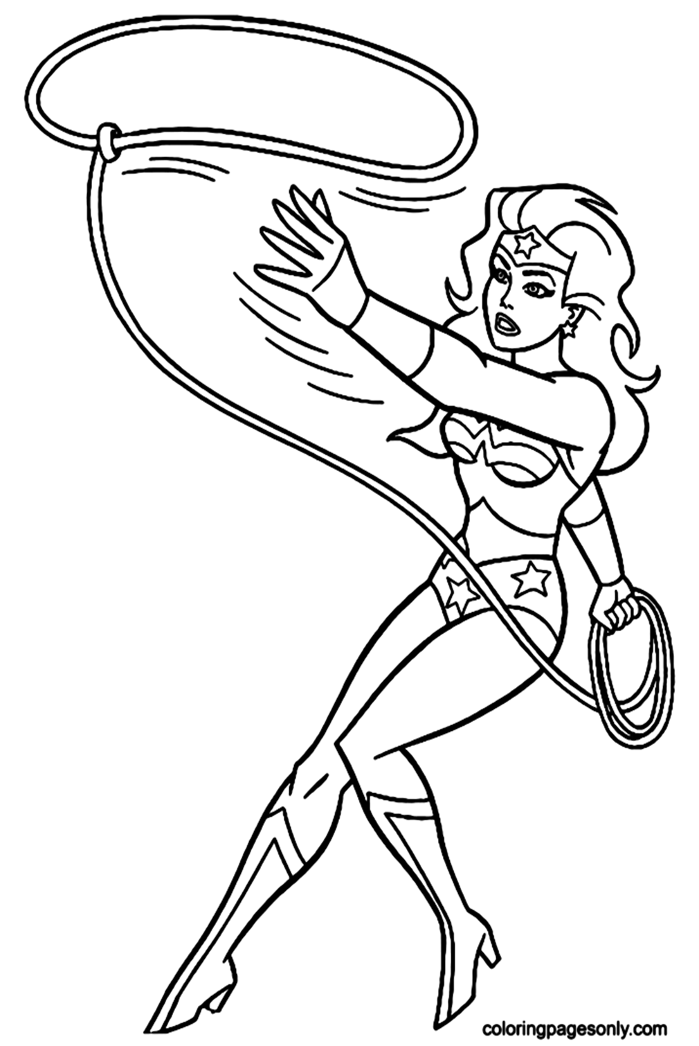 Wonder Woman Is Amazingly Fast Coloring Pages