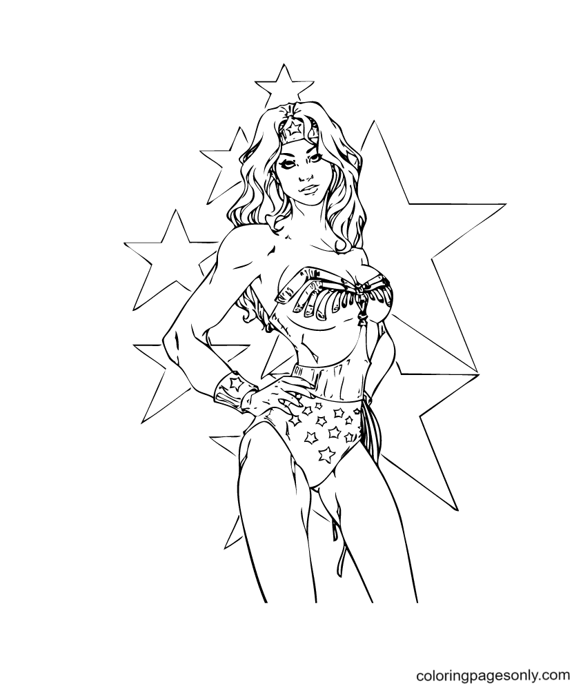 Wonder Woman to print Coloring Page