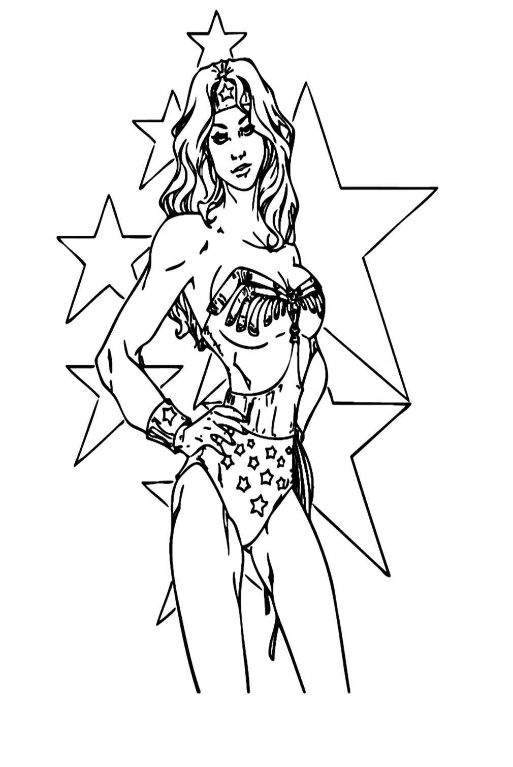 Wonder Woman To Print Coloring Pages