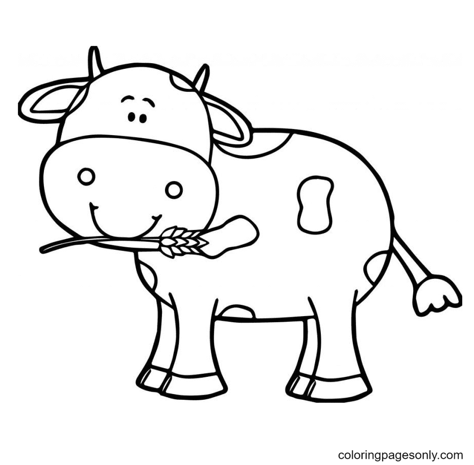 Desenho de Vaca Maravilhosa para Colorir