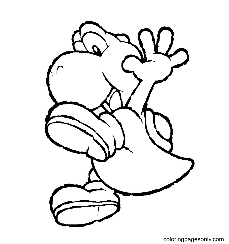 Yoshi Cute Coloring Pages