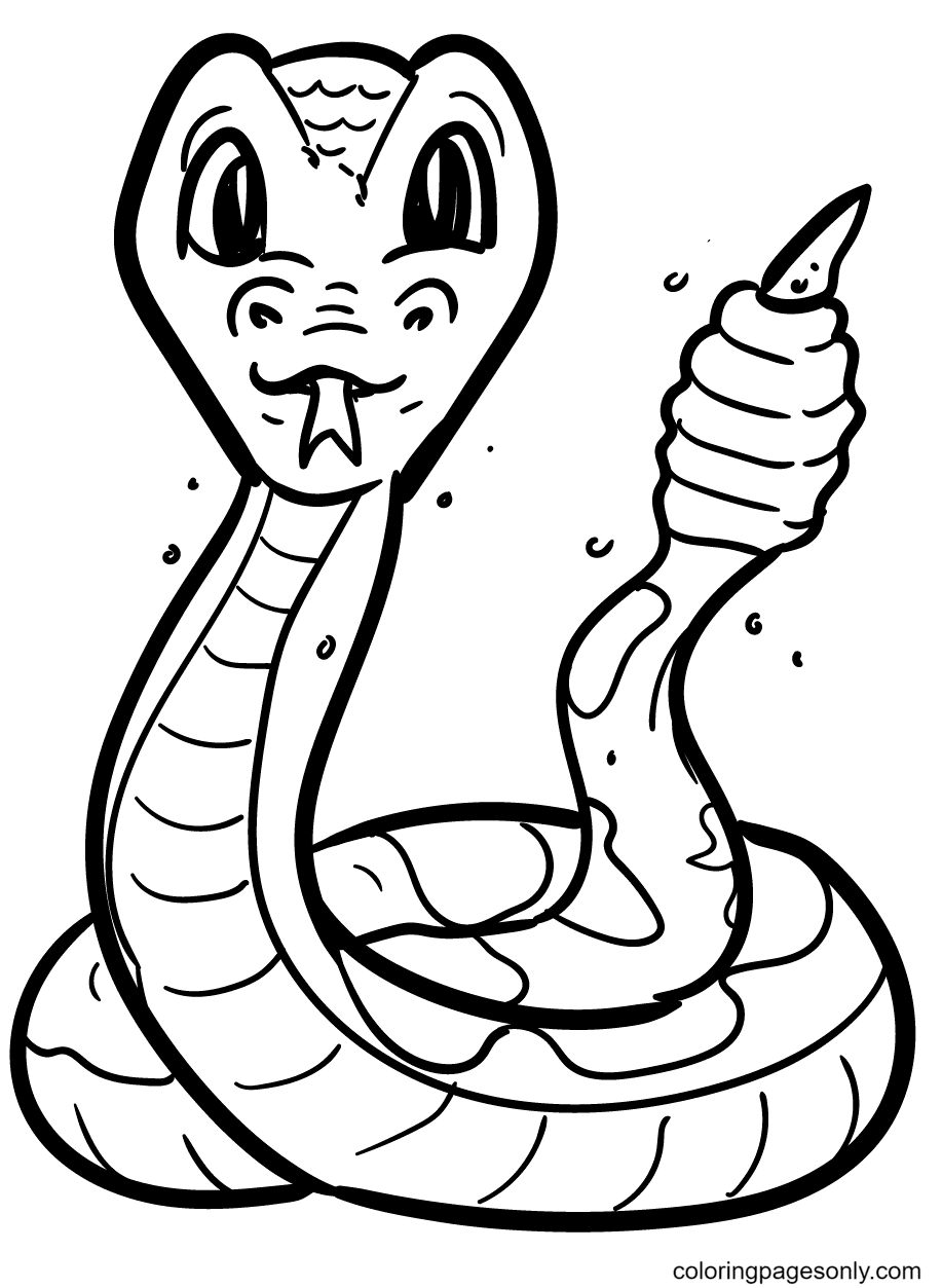 A Rattlesnake Coloring Page