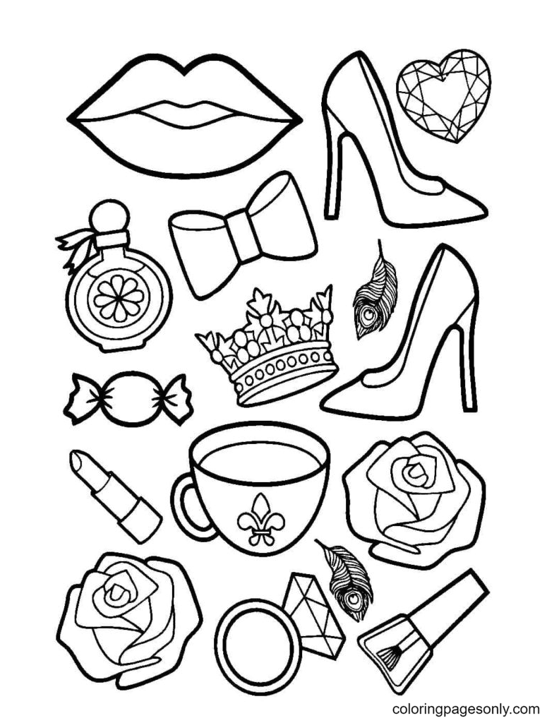 Aesthetic Drawings Fashion for Girls Coloring Pages   Aesthetic ...